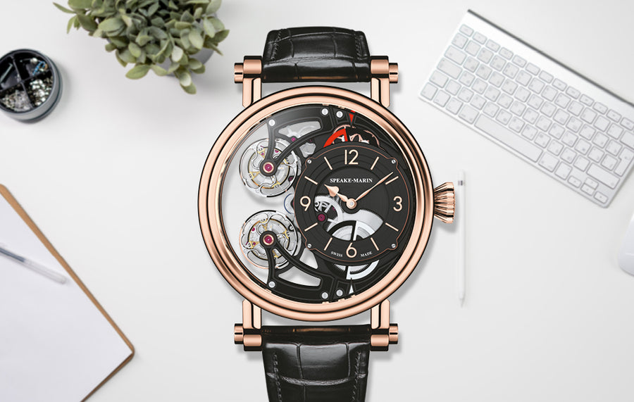 Vertical Double Tourbillon Openworked