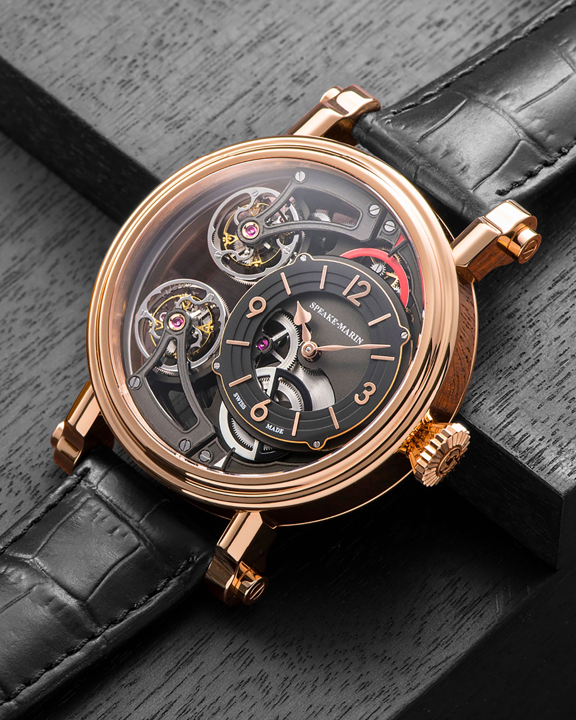 Vertical Double Tourbillon Openworked