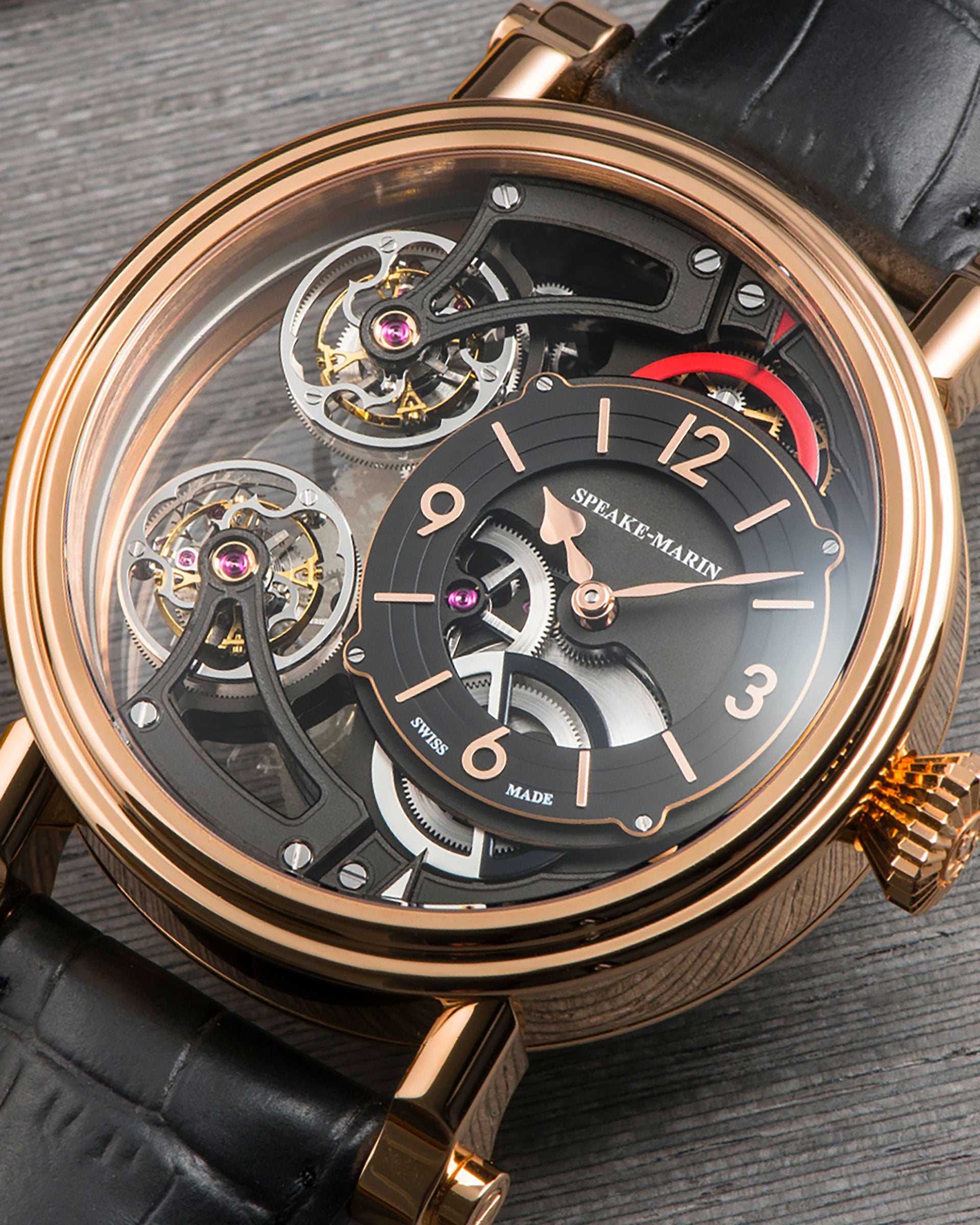 Vertical Double Tourbillon Openworked