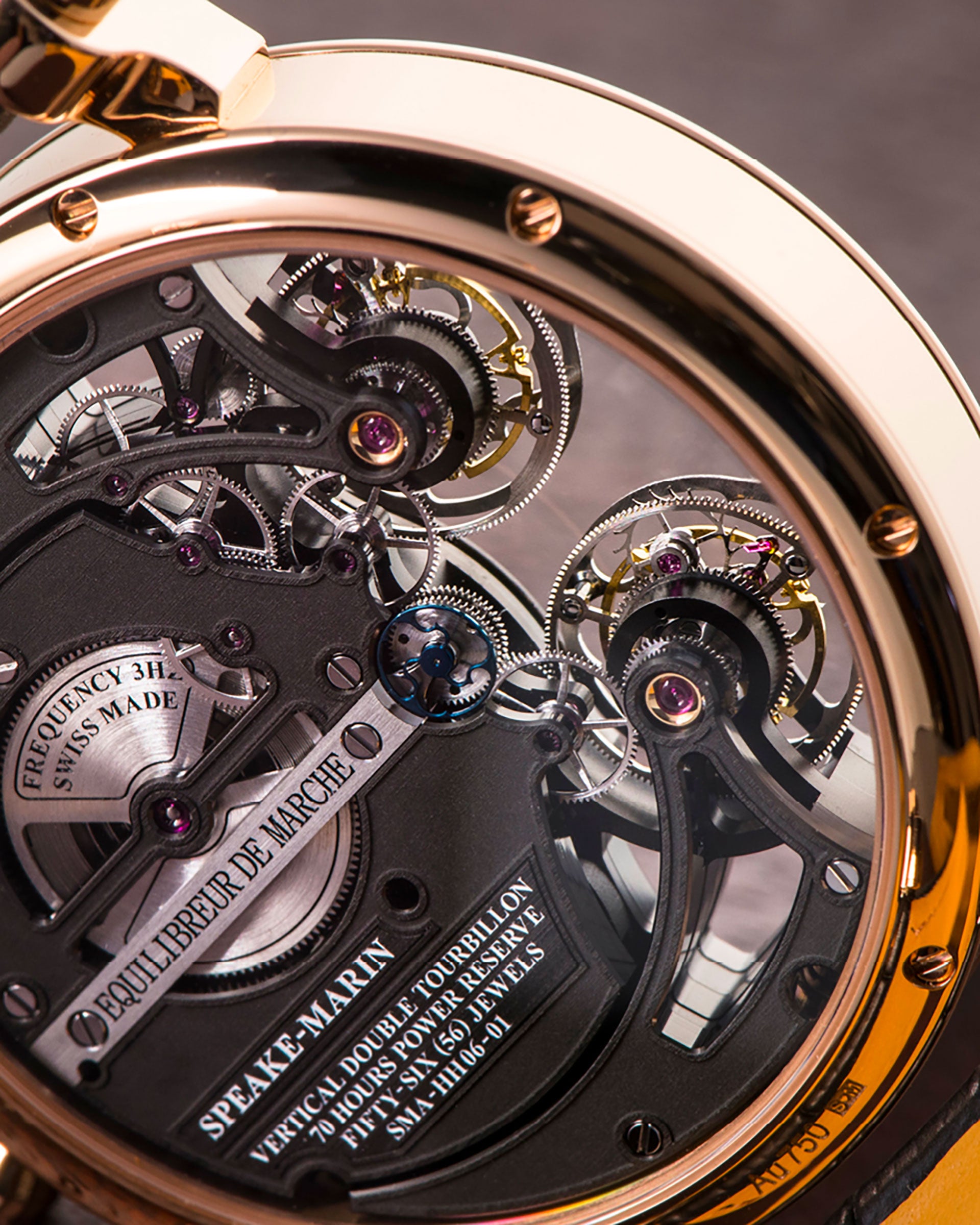 Vertical Double Tourbillon Openworked