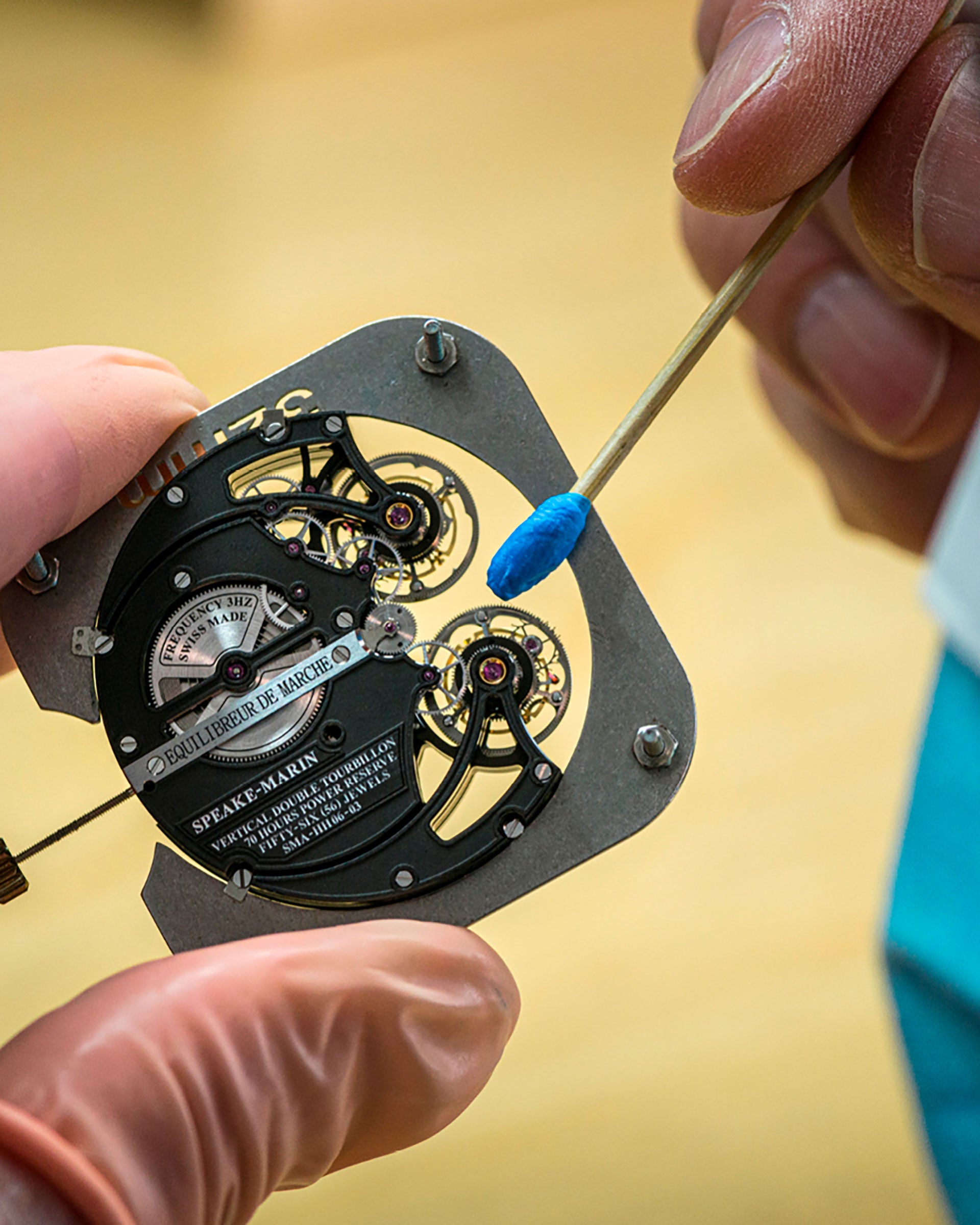 Vertical Double Tourbillon Openworked