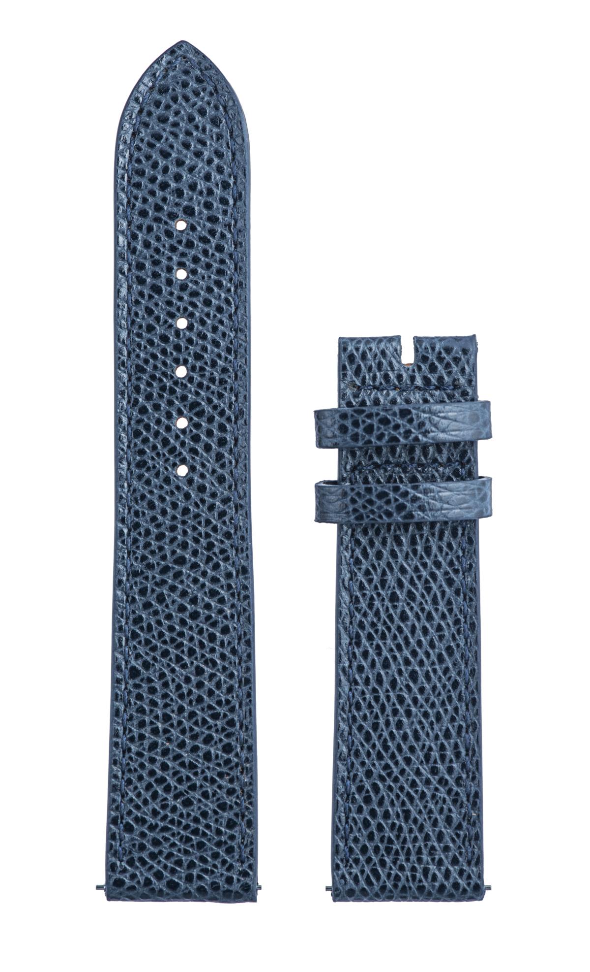 Night Blue Grained Calf Leather