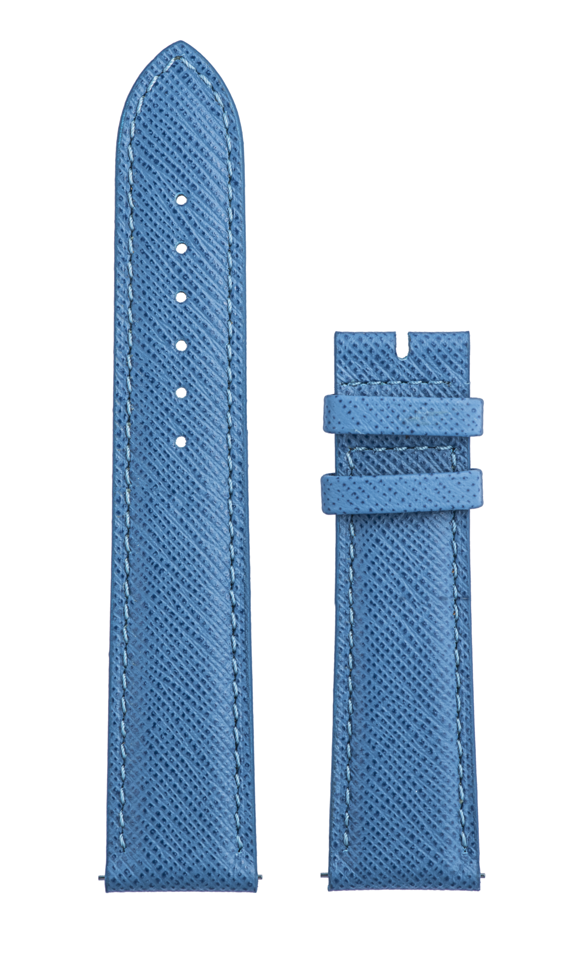 Light Blue Saffiano Calf Leather